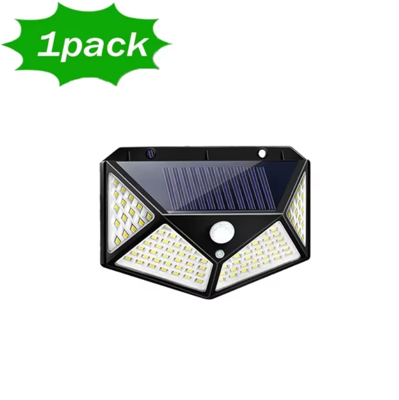 LED Solar Wall Lamp 4 Sides Luminous With Motion Sensor