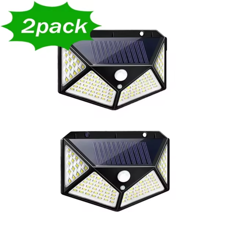 LED Solar Wall Lamp 4 Sides Luminous With Motion Sensor